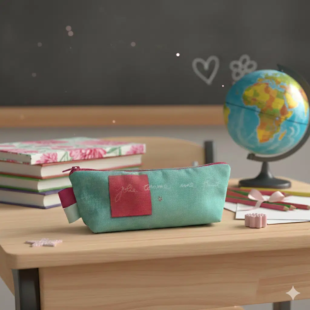 Trousse scolaire fuschia