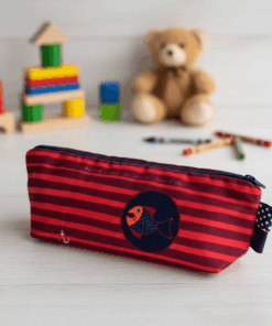 Trousse scolaire rouge-bleu