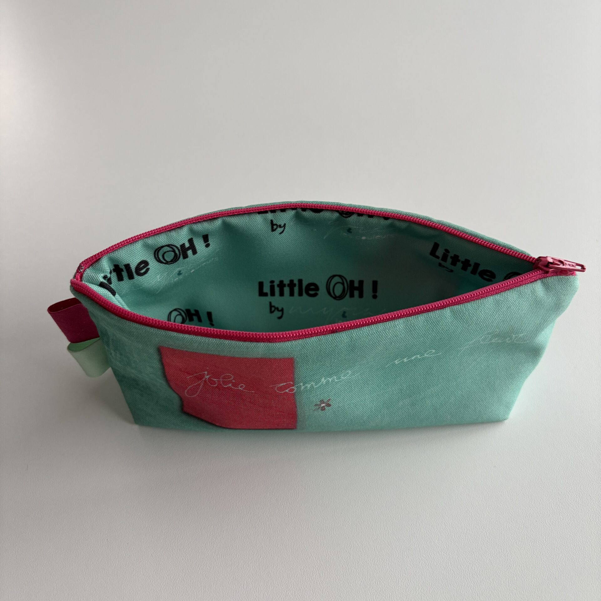 Trousse scolaire fuschia – Image 2