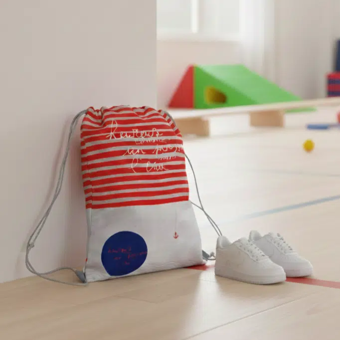 Sac à dos rouge-gris