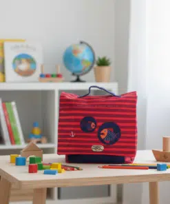 Cartable rouge-bleu