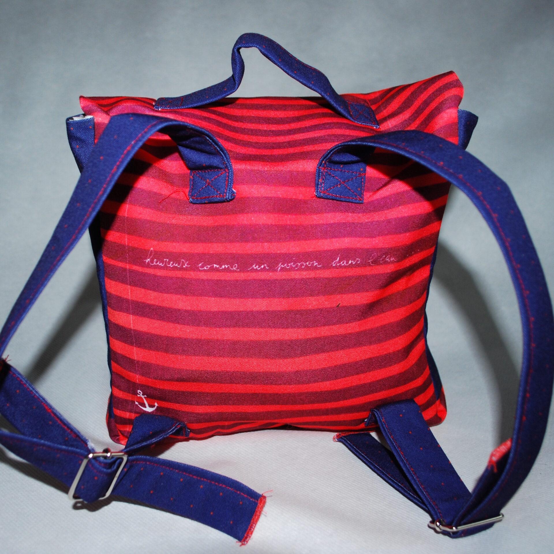 Cartable rouge-bleu – Image 3