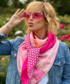 Foulard réf. 5640 - Rose barbie