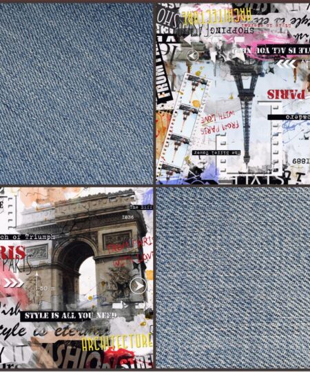 Alternative view of Foulard 140x140 - With love from Paris