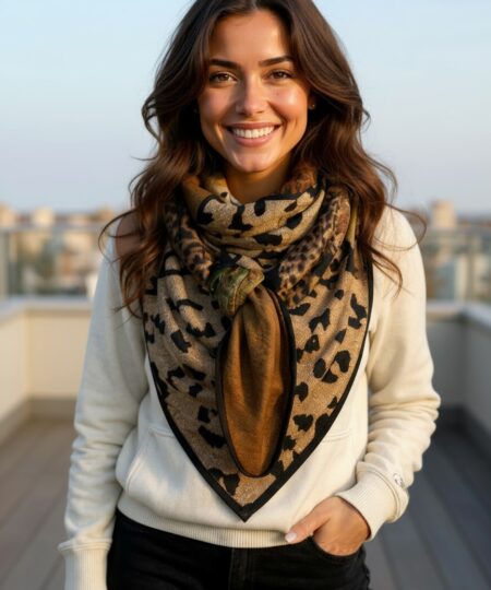 Alternative view of Echarpe 140x140 - Léopard II