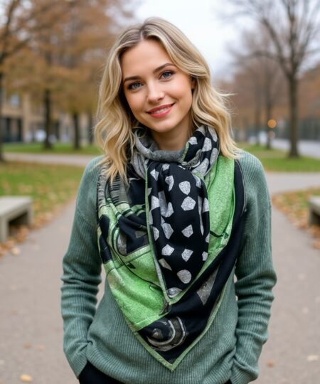 Alternative view of Echarpe 140x140 - Indémodable Deuch