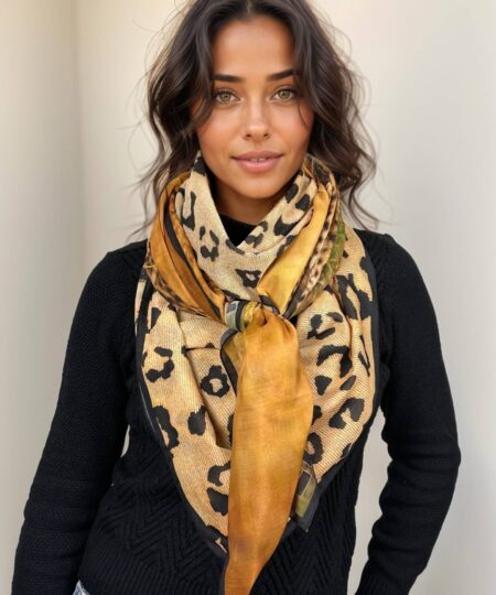 Alternative view of Foulard 140x140 - Félins