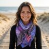 Foulard 140x140 - Nature mauve