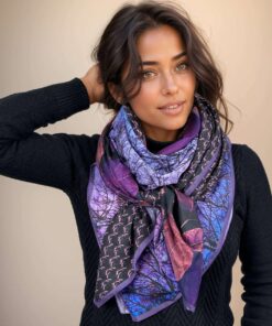 Foulard réf. 7694 - Nature mauve