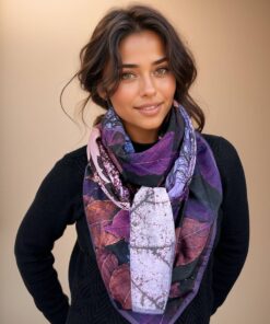 Alternative view of Foulard réf. 7694 - Nature mauve