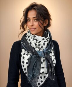 Foulard réf. 7695 - Galets noirs