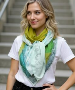 Alternative view of Foulard réf. 7830 - Inséparables