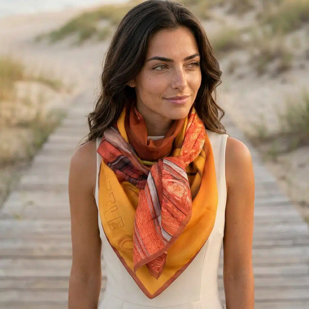 Foulard 140x140 - Mangue & tournesol – Image 2