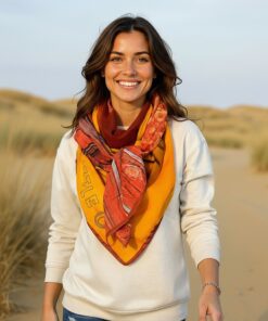Foulard réf. 7831 - Mangue & tournesol
