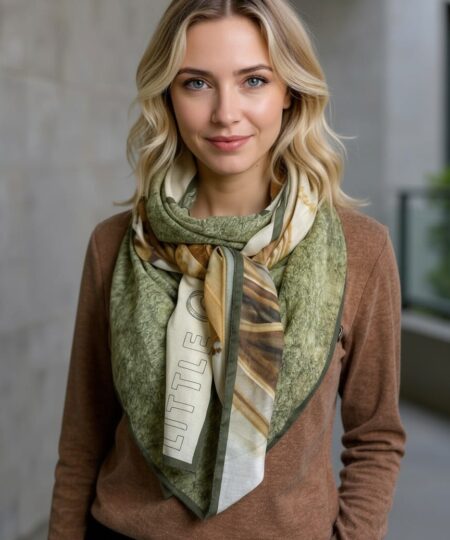 Foulard réf. 140x140 - Fleurs séchées