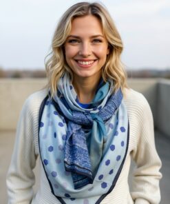 Foulard réf. 7834 - Pois bleus