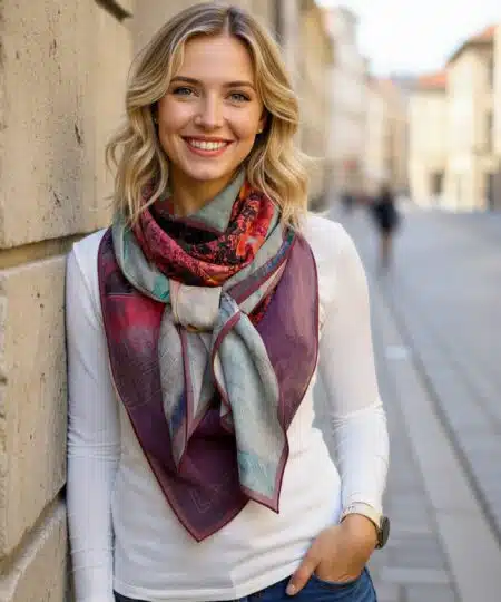 Foulard 140x140 - Reflets célestes
