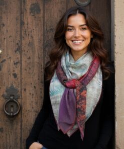 Alternative view of Foulard réf. 8283 - Reflets célestes