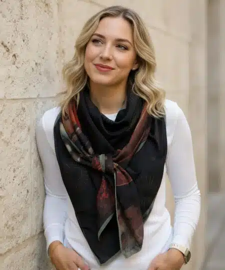 Foulard 140x140 - Vintage cuivré