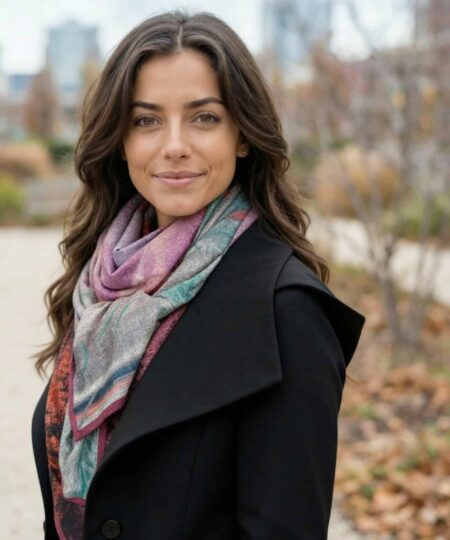 Alternative view of Echarpe 140x140 - Reflets célestes