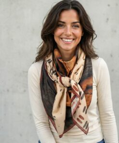 Foulard réf. 9056 - Terre de Sienne