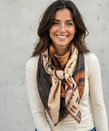 Foulard 140x140 - Terre de Sienne