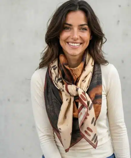 Foulard 140x140 - Terre de Sienne
