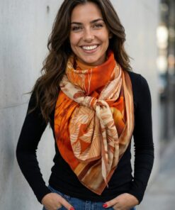 Alternative view of Foulard réf. 9057 - Terra Cotta