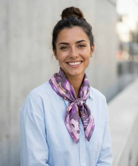 Foulard satin 70x70 - Jardin secret