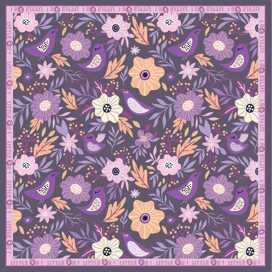 Foulard satin 70x70 - Jardin secret – Image 4