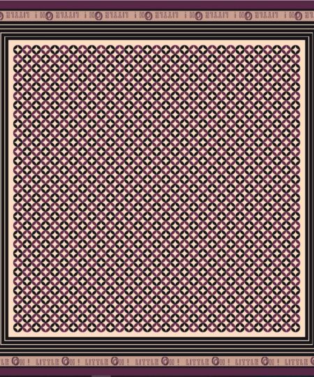 Alternative view of Foulard satin 70x70 - Prune