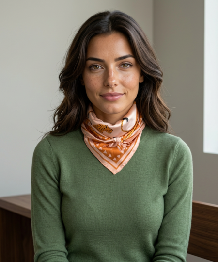 Foulard satin 70x70 - Blush Safari – Image 3