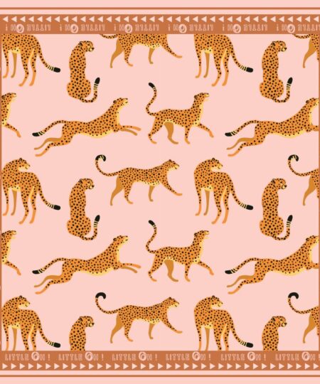 Foulard satin 70x70 - Blush Safari – Image 4