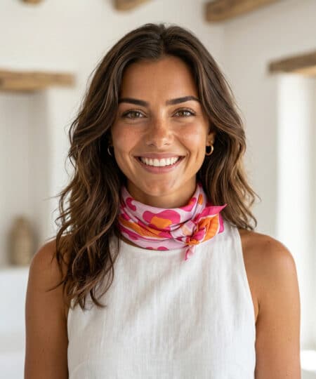 Alternative view of Foulard satin 72x72 - Panthère Pop