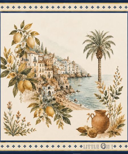 Foulard satin 70x70 - Villa Riviera – Image 3