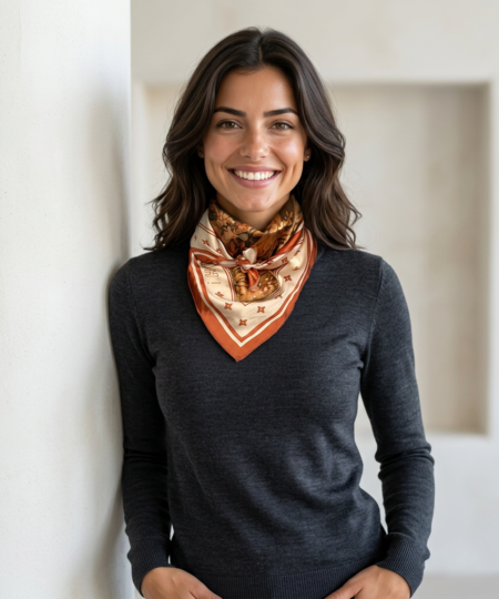 Foulard satin 70x70 - Sunset Canyon – Image 2