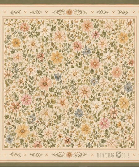 Foulard satin 70x70 - Romantic Field – Image 2