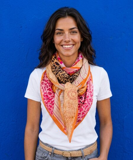 Foulard 140x140 - Panthère Rose