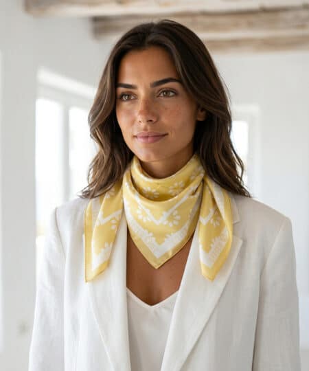 Foulard satin 72x72 - Pastel Yellow