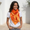 Foulard 140x140 - Retro Mandarine