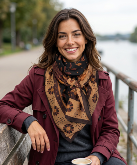 Foulard 140x140 - Sweet Moka – Image 2