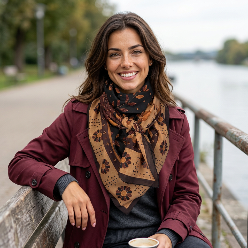 Foulard 140x140 - Sweet Moka – Image 2