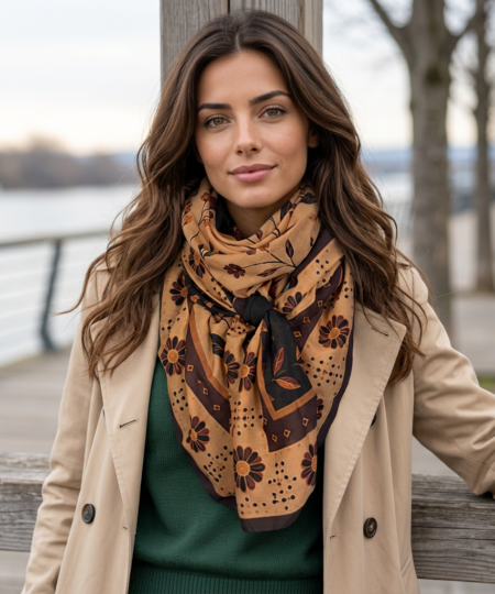 Foulard 140x140 - Sweet Moka