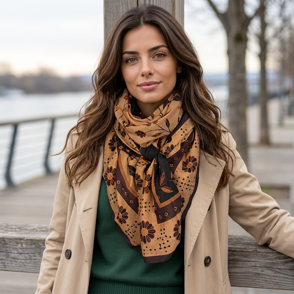 Foulard 140x140 - Sweet Moka